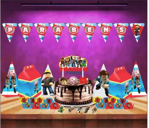 Kit Festa Pronta Só Um Bolinho Roblox - P