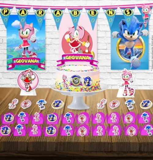Kit festa Sonic Menina