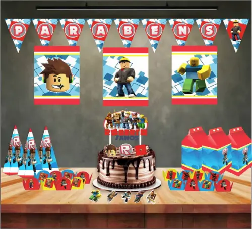 Kit Festa Pronta Só Um Bolinho Roblox - M1