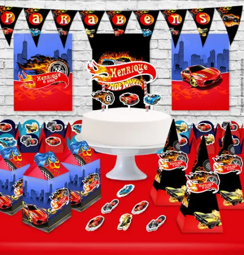 Kit Só Um Bolinho Hot Wheels