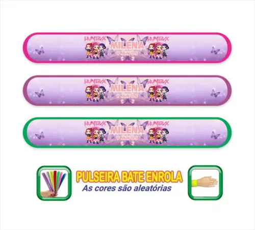 Pulseira Bate Enrola Guerreiras do K-pop Huntrix e Sajaboys