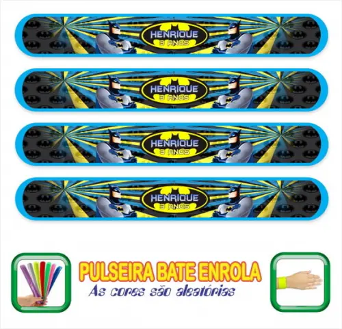 Pulseira Bate Enrola Personalizada Batman - Mod 01