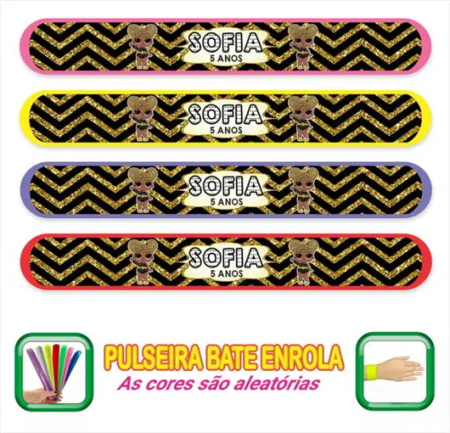 Pulseira Bate Enrola Personalizada Lol Queen Bee Mod01
