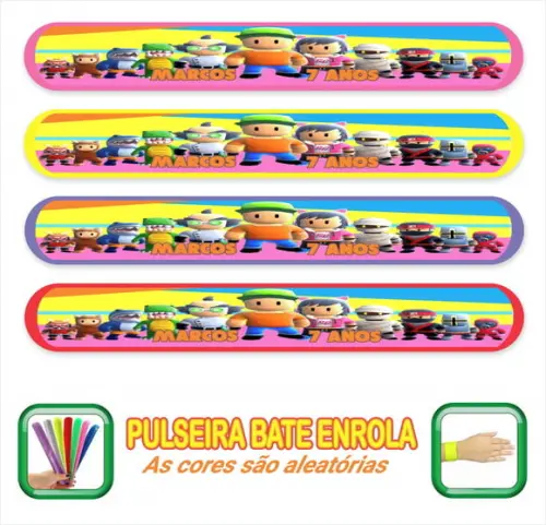 Pulseira Bate Enrola Personalizada Stumble Guys