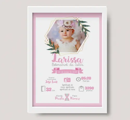 Quadro Maternidade para Menina