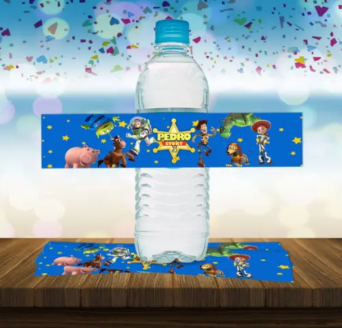 Rótulo Adesivo Água 500ml Toy Story