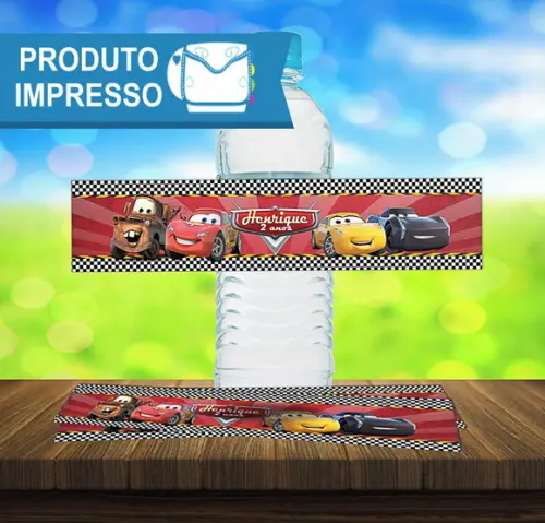 Rotulo Adesivo 500ml Água Carros