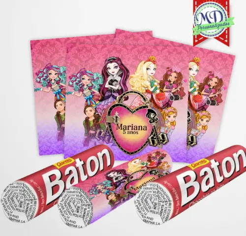 Rótulo Adesivo Baton Ever After High