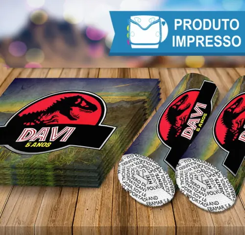 Rótulo Adesivo Baton Jurassic Park