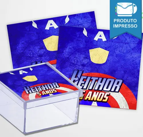 Rótulo Adesivo Caixa Vingadores Variados