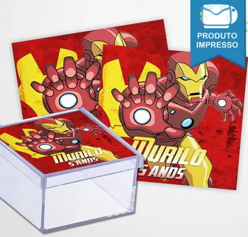 Rótulo Adesivo Caixa Vingadores Variados