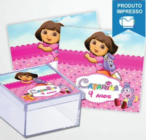 Rótulo Adesivo Caixinha Dora Aventureira nº 02