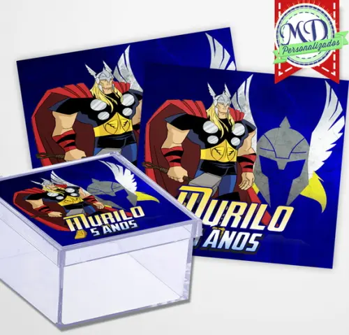 Rótulo Adesivo Caixa Vingadores Variados