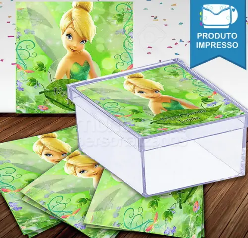 Rotulo Adesivo Caixinha Tinker Bell