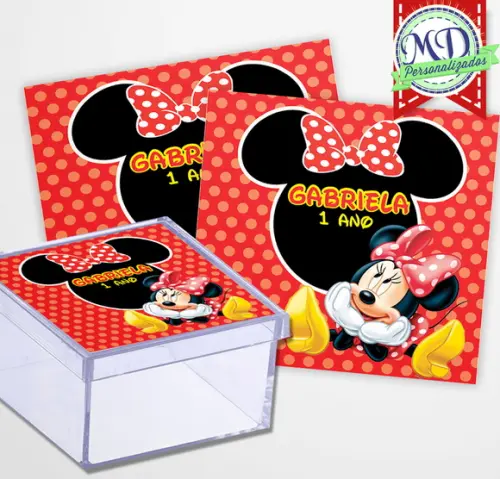 Rótulo Adesivo Caixinha Minnie