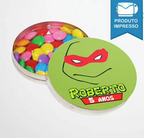 Rótulo Adesivo Latinha Tartarugas Ninja
