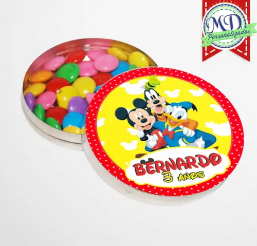 Rótulo Adesivo Latinha Turma do Mickey