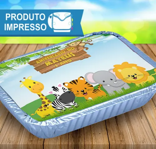 Rótulo Adesivo Marmitinha Safari