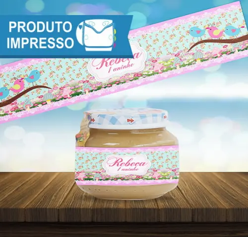 Rótulo Adesivo Papinha Passarinhos