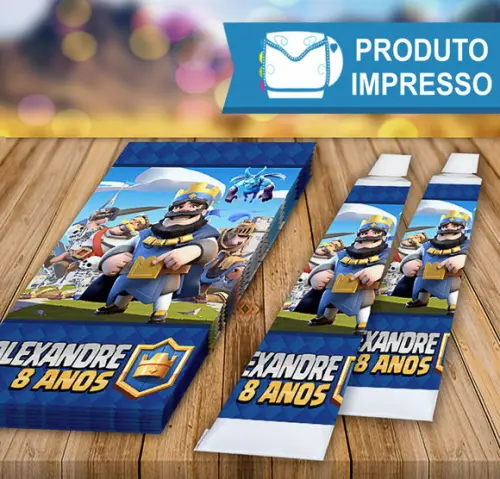 Rótulo Adesivo para Bisnaga Brigadeiro Clash Royale