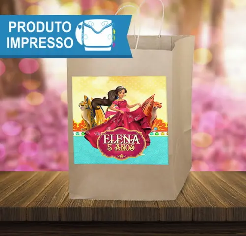 Rótulo Adesivo para Sacolinha Elena de Avalor