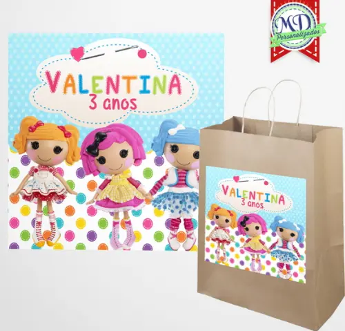 Rótulo Adesivo Sacolinha Lalaloopsy