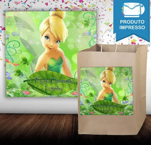 Rotulo Adesivo Sacolinha Tinker Bell