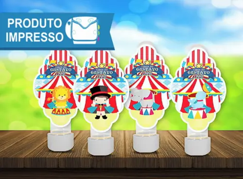 Rotulo Adesivo Tubete Circo Personalizado