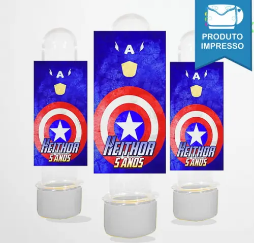 Rótulo Adesivo Tubete Vingadores