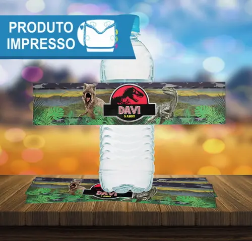 Rótulo Agua 500ml Jurassic Park
