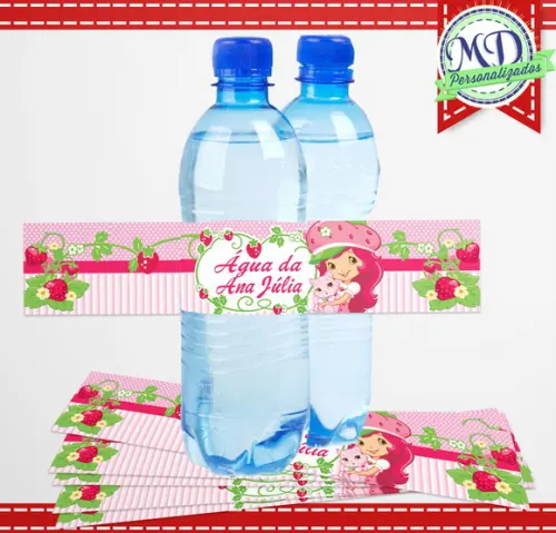 Rótulo Água 500ml Moranguinho
