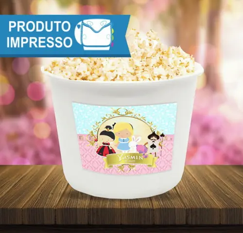 Rótulo Balde de Pipoca Alice