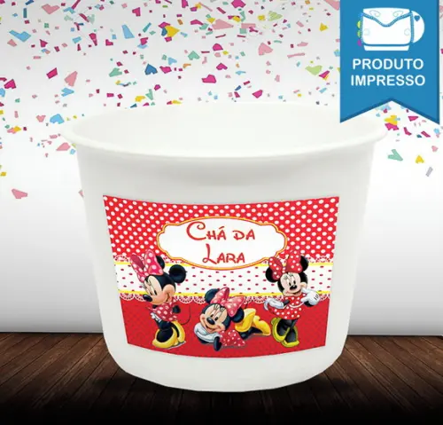Rótulo Balde de Pipoca Minnie