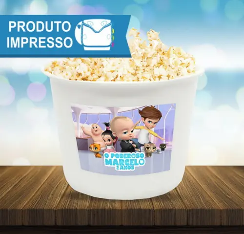Rotulo Balde Pipoca O Poderoso Chefinho