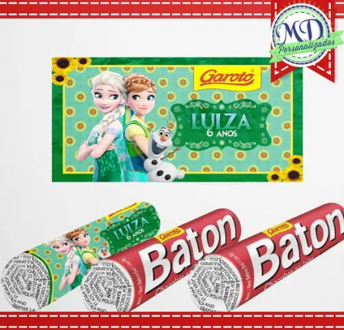 Rótulo Baton Frozen Febre Congelante
