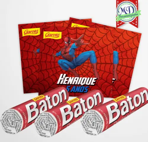 Rótulo Baton Homem Aranha