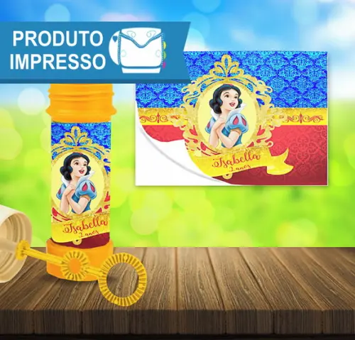 Rótulo Bolha de Sabão Branca de Neve