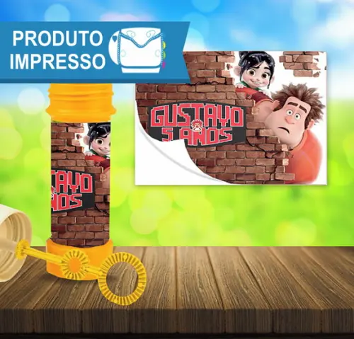 Rótulo Bolha de Sabão Detona Ralph