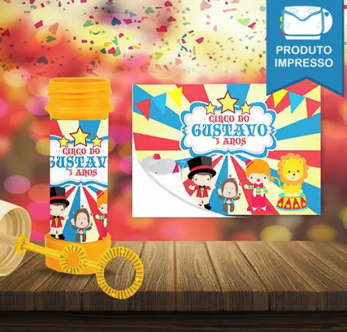Rotulo Bolha de Sabão Circo