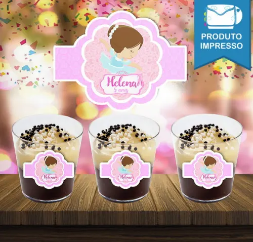 Rótulo Copinho Brigadeiro Bailarina