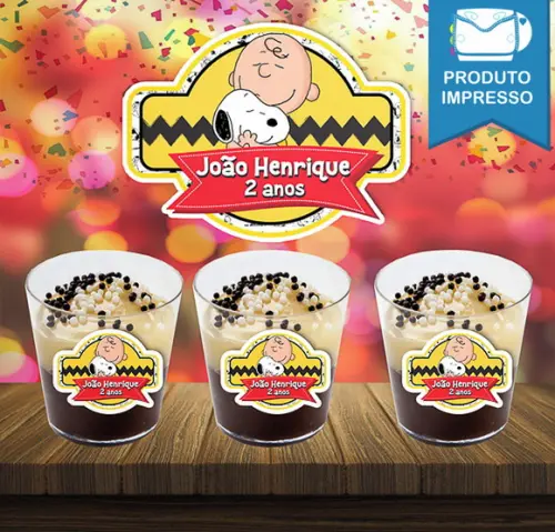 Rótulo Copinho Brigadeiro Snoopy