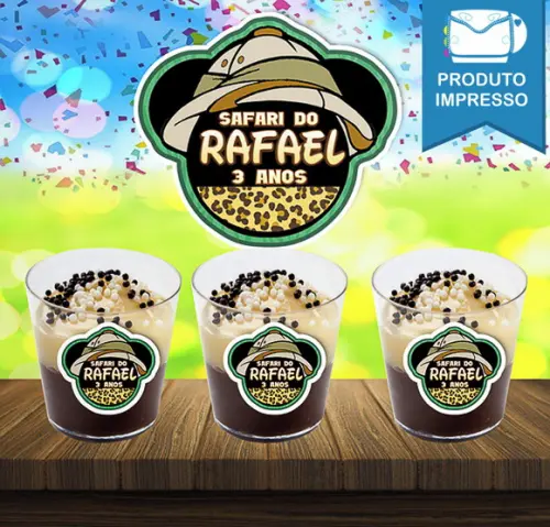 Rótulo Copinho Brigadeiro Mickey Safari