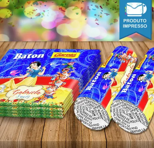 Rótulo de Baton Branca de Neve