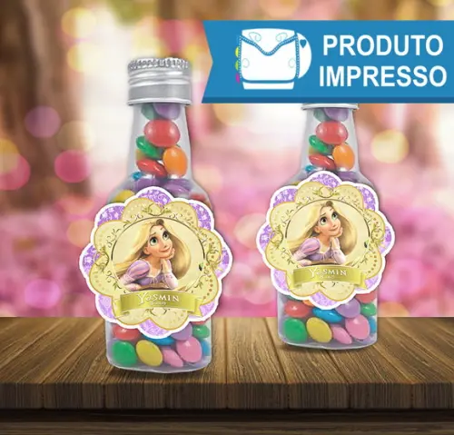 Rótulo Garrafinha Rapunzel