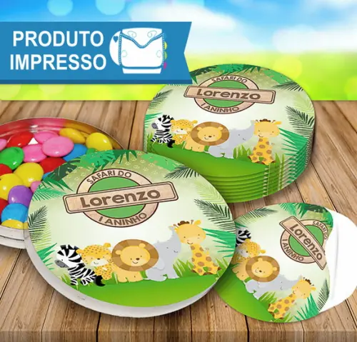 Rótulo Latinha Animais do Safari