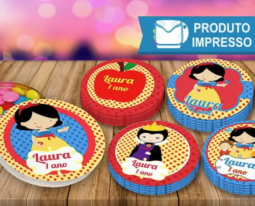 Rótulo Latinha Branca de Neve Cute