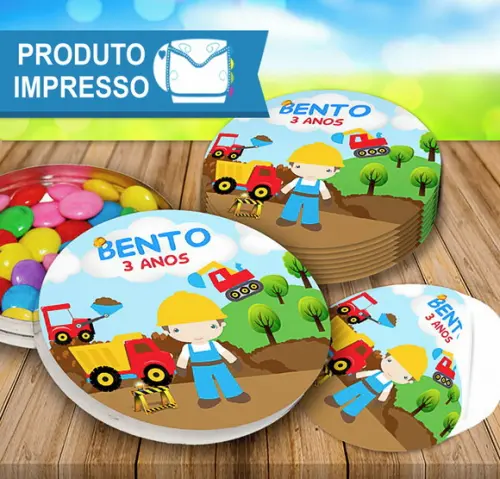 Rótulo Latinha Construção