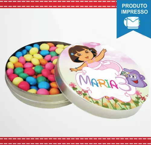 Rótulo Latinha Dora aventureira