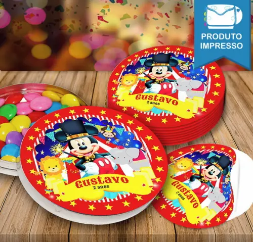 Rótulo Latinha do Mickey Circo