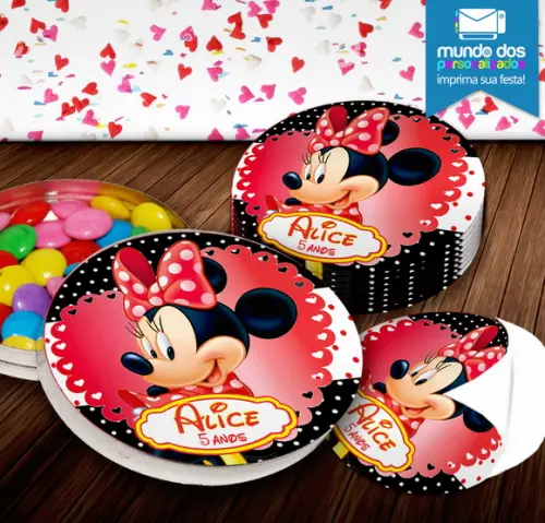 Rótulo Latinha Minnie